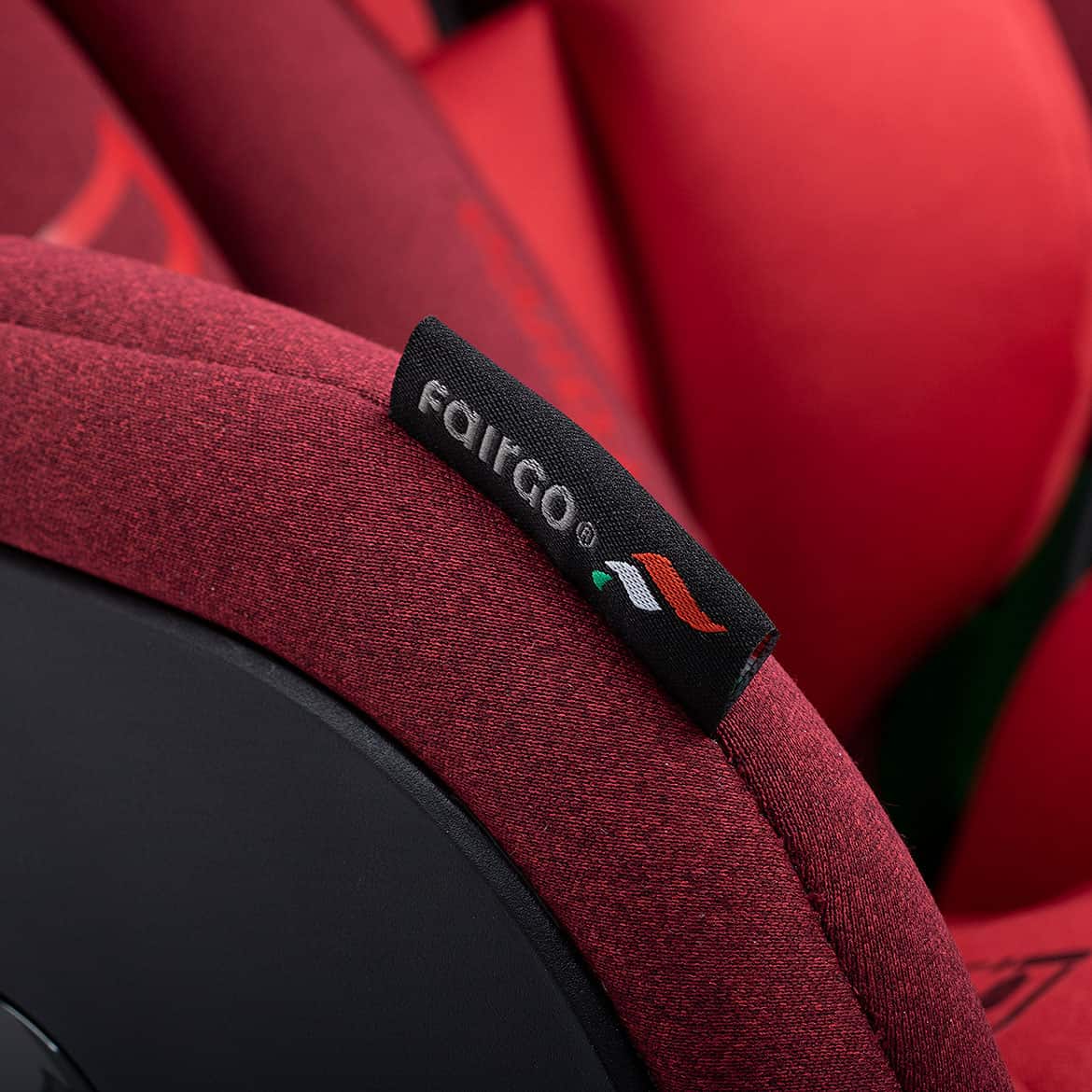 ABITA car seat Tango Red. Label detail